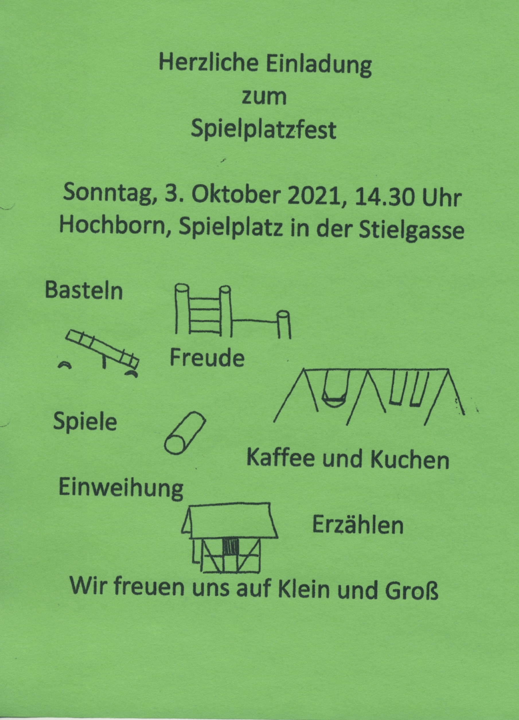 Einladung Spielplatzfest